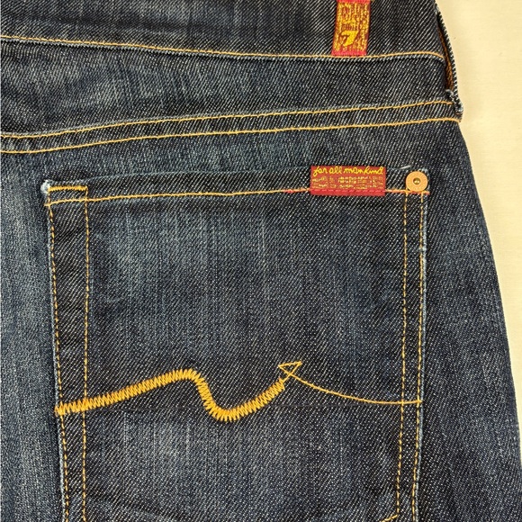 7 For All Mankind Women's Dark Blue Boot Cut Jeans - Size 32 - Picture 5 of 8